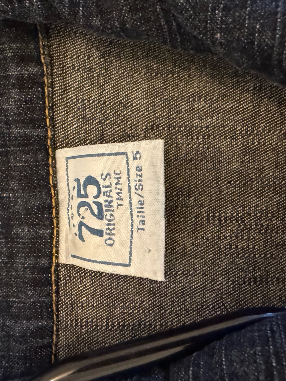 Women's Vintage Dark Wash Denim Zip-Front Jacket 725 Originals - Picture 3 of 3